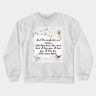 Songbird by Fleetwood Mac Lyric Print Crewneck Sweatshirt